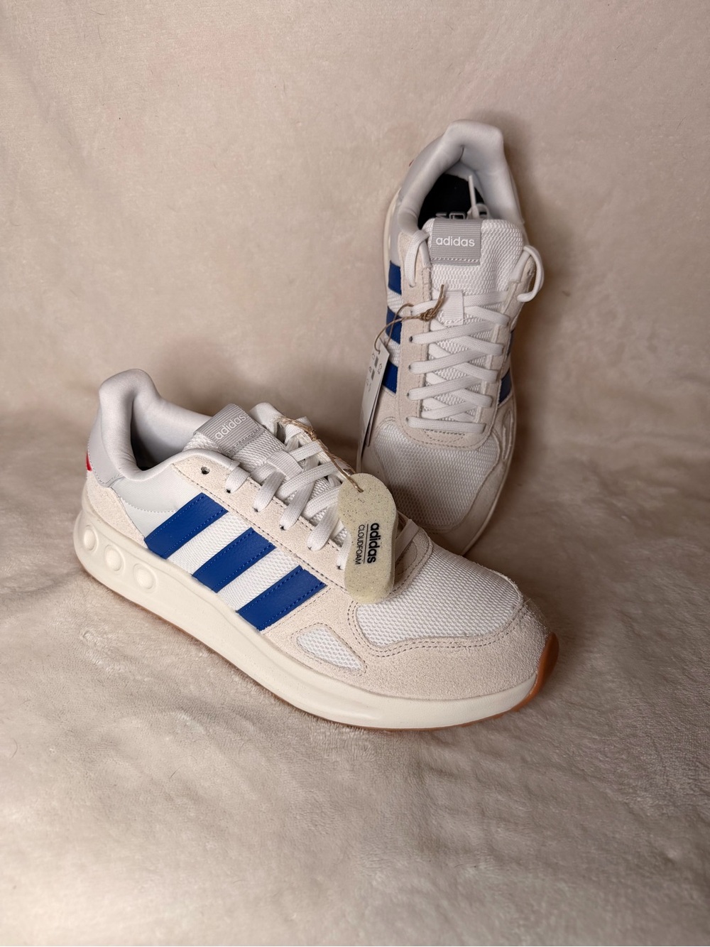 Adidas Run 84 - White/Royal Blue/Grey - Size 10M/11W - New With Tags